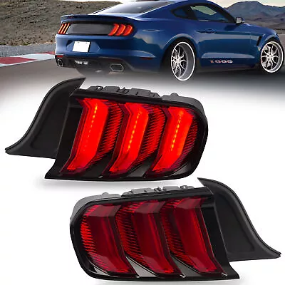 $799.99 • Buy VLAND LED Tail Lights Red For 2015-2020 Ford Mustang  W/5 Modes Sequential Pair