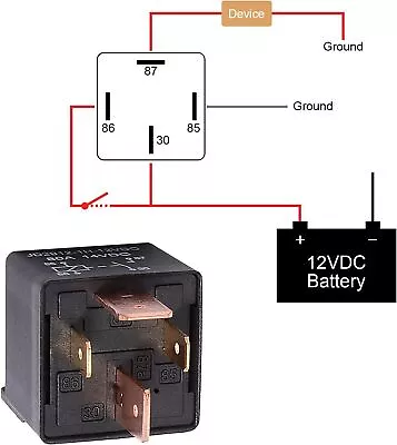 £7.98 • Buy 12V 80A 4 Pin DC AMP SPDT Car Relay Socket Car Starter Auto Relay Tool Universal