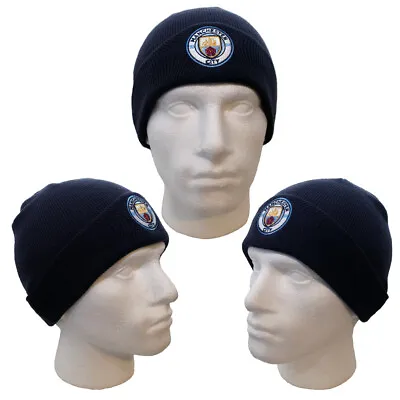 £22.99 • Buy Manchester City FC Hat Knitted Bronx Navy Blue OSFA Official Licensed Product