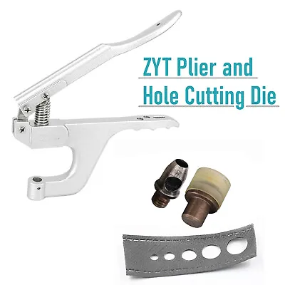 Cutting Die Set Hole Punch Tool 2mm-40mm Leather Craft Fastening With ZYT Plier • £12.89