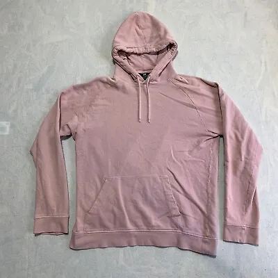 H&M Adult Hoodie Sweatshirt Medium Pink Regular Fit Drawstring 100% Cotton • $5.10