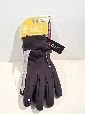 New MANZELLA 'Warm' Women's Winter Gloves Size M/L Black Touchtip Polartec • $29.99