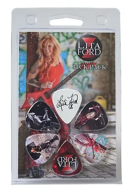 $14.99 • Buy Lita Ford Guitar Pick Pack 6 Guitar Picks Lita Ford Authentics Exclusive Item