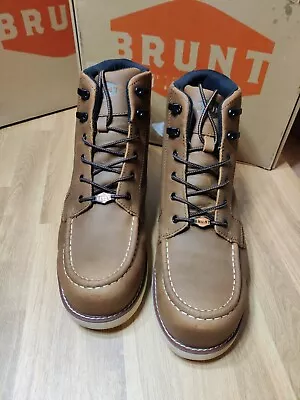 Brunt Marin Comp Hard Toe 6  Brown Waterproof Leather Boots Size 16 Worn Once  • $109.99