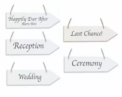 £3.99 • Buy Wooden Wedding Reception Party Hanging Arrow Sign 30 X 7.5cm