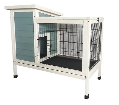 Seny Wooden Rabbit Hutch Bunny Cage  For Indoor Outdoor W38 X D22.5 X H34 • $99.99