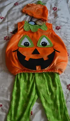 TU Clothing Halloween Pumpkin Costume Baby Fancy Dress Outfit - 6-9 Months - New • £7.99