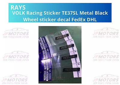 JDM RAYS VOLK Racing Sticker TE37SL Metal Black Wheel Sticker Decal FedEx DHL • $113.29