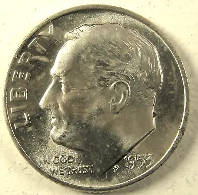 1953-D Franklin Delano Roosevelt Dime BU From Original Roll 90% Silver • $3.99