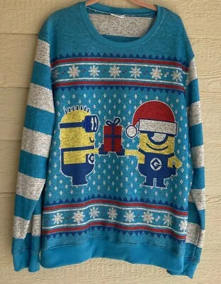 $22.95 • Buy Despicable Me Minion Christmas Holiday Tacky Ugly Sweater Men's Size XXL 2XL