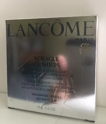 Lancome Miracle Liquid Cushion Compact Foundation Refill 420 BISQUE N SPF 23 New • £22.99