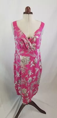 Tom Joules Elette Pink Linen Dress Size 12 BNWT • $48.56