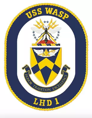 4  Uss Wasp Lhd 1 Military Armed Forces Sticker Decal Usa Made • $26.99