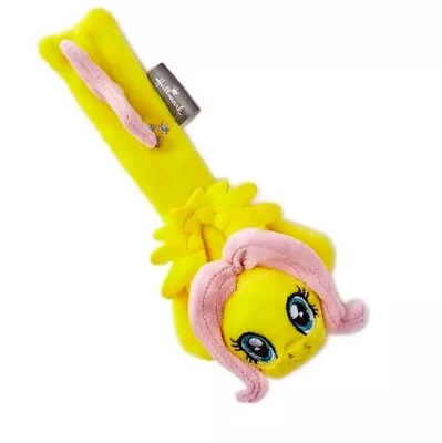 Hallmark Snappums Fluttershy My Little Pony Slap Bracelet Plush NEW Yellow Pink • $4.95