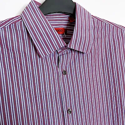 New Hugo Boss Red Label Sharp Fit Dress Shirt Red 16  32/33 • $39.99