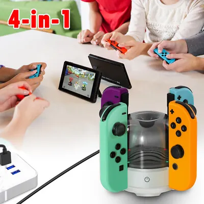 4-in-1 Game Controller Charger Charging Dock Station For Nintendo Switch/OLED AU • $14.99