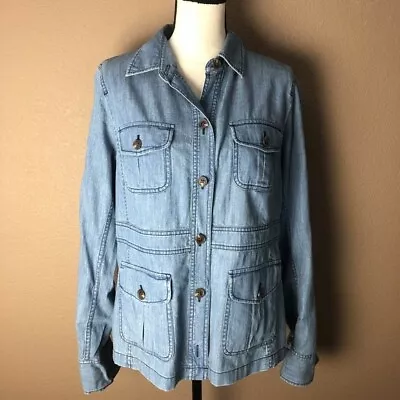 J Crew Chambray Denim    Jacket Size 10 • $49