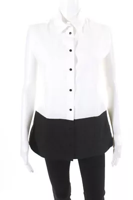D. Exterior Womens Colorblock Sleeveless Top White Black Size Small LL19LL • $19.99