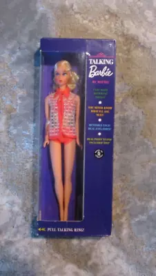 Talking Barbie Doll Vintage 1968 #1115 Blonde Nape Curl Real Eyelashes Mute NIB • $575