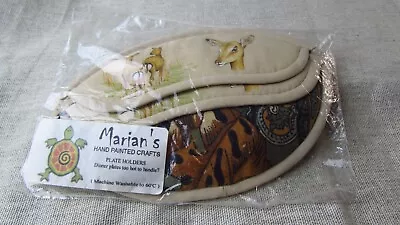 Marian's Hand Painted  Animals Hot Plate Holders / Mitts • £14.99