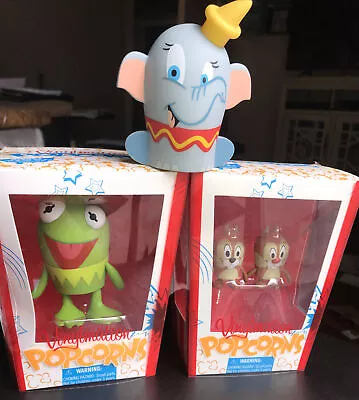 Lot 3 Disney Popcorn Vinylmation Figures  DumboChip &  Dale Kermit • $31