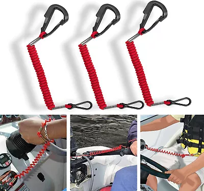 3PCS 8M0092849 Boat Emergency Stop Switch Safety Lanyard For Mercury Mercruiser • $17.92