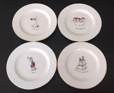 Merry Masterpieces 1999 Dayton Hudson Porcelain Christmas Salad Plates Set Of 4 • $7.50