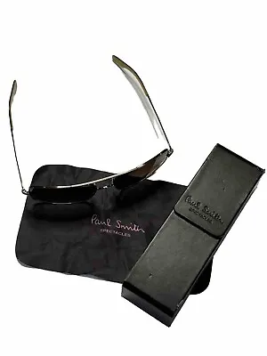 Paul Smith Sunglasses Gunmetal Silver Frames With Brown Lenses W/Leather Case • $61