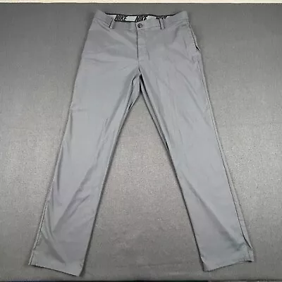 Nike Golf Pants Mens 36 X 34 Gray Dri Fit Tour Performance Flat Front Straight • $21.97
