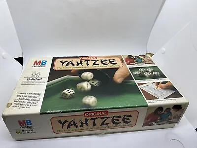 YAHTZEE VINTAGE ORIGINAL Dice Board Game 1982 MB Games COMPLETE With Manuals • £14.99