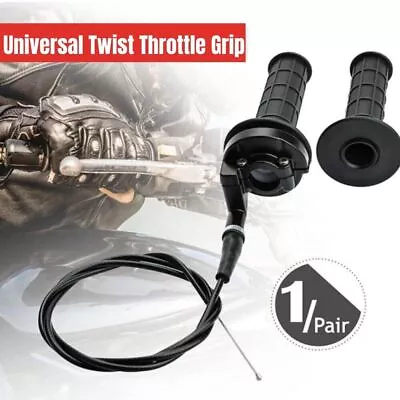 Universal Twist Throttle Grip 120cm Cable For 50CC-250CC Pit Dirt Bike Quad ATV • $11.25