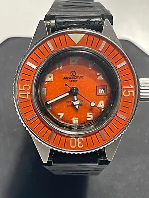 Vintage AQUADIVE Caribbean Triple-Safe Ladies Diving Watch Automatic Swiss Made • $250