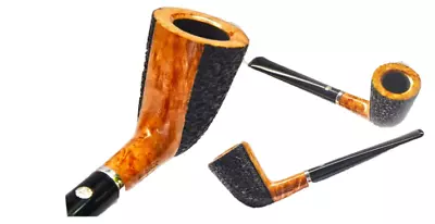 Bnib Mastro De Paja Golden Smooth & Rusticated Dublin Tobacco Briar Pipe Pfeife • $170.34