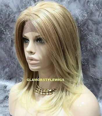 Lace Front Full Wig Long Layered Straight Medium Blonde Mix Heat Ok Nwt • $79.84