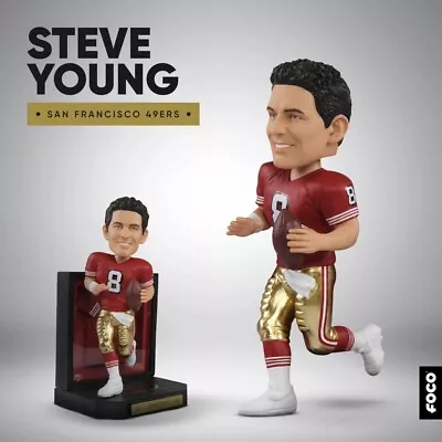 $250 • Buy STEVE YOUNG San Francisco 49ers Legend NFL “Jersey Showcase” Bobblehead NIB!