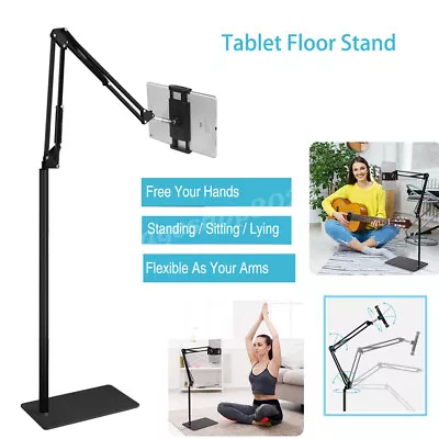 Tablet Floor Stand Camera Phone Mount Angle Height Adjustable Holder IPad Kindle • £18.99