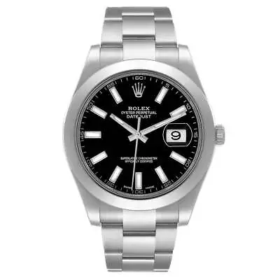 Rolex 41mm DateJust II Stainless Steel Wristwatch W/ Black Dial. (116300) • $12995