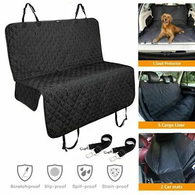 £14.99 • Buy Car Rear Back Seat Cover Pet Dog Cat Protector Waterproof Hammock Mat+2*Seatbelt