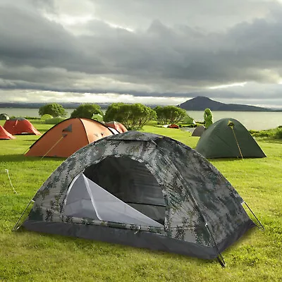 1~2 Man Person Outdoor Hiking Camping Tent Waterproof UV Protection Tent H H2Q3 • £15.99