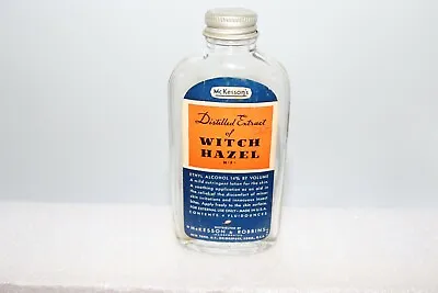 Vintage McKesson's Distilled Extract Of Witch Hazel One Pint Bottle Only • $18.66