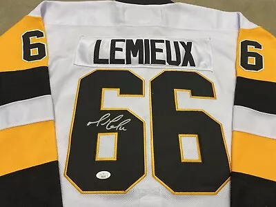 MARIO LEMIEUX Signed Pittsburgh Penguins CCM  White Away Jersey  JSA Full Letter • $999.99