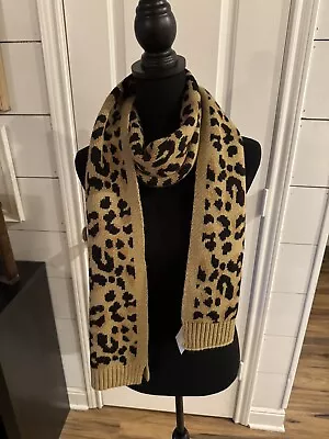 J. Crew Leopard Print Knit Scarf NWT • $20