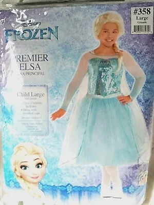 Elsa NEW Disney Frozen Premier Child Dress Up LARGE 12-14  Costume • $15