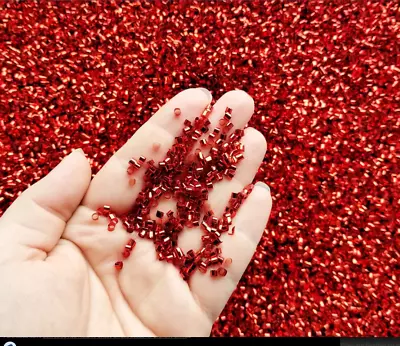 AGD Craft Supply -Crispy Bingsu Straw Beads Tube Confetti 25g Red • $9.95