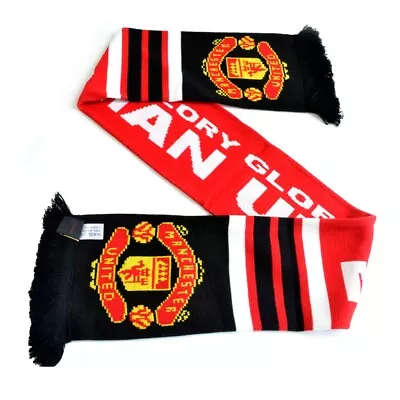 Manchester United  Glory Glory  Acrylic Scarf Knitted Officially Licensed • $29.95