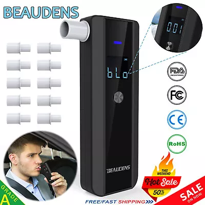 £20.99 • Buy Pro Digital LCD Police Breathalyzer Breath Test Alcohol Tester Analyzer Detector