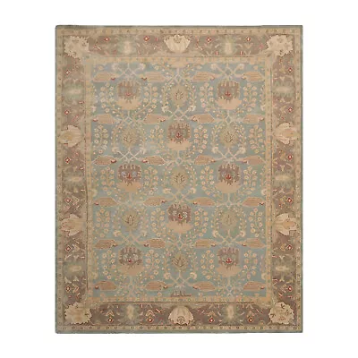 $549.99 • Buy William Morris 8' X 10', 9’ X 12’ Handmade 100% Wool Oriental Area Rug Aqua