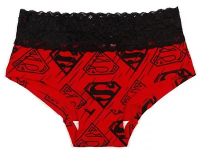 SUPERMAN All Over Print Black Lace Womens Underwear Panties Lingerie • $7.99