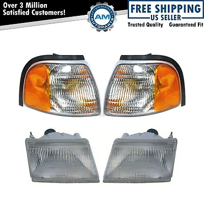 Headlight Parking Light Lamp LH RH 4 Piece Kit Silver For Mazda Pickup Truck New • $102.40