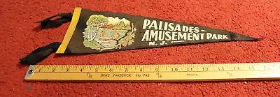 Vintage Souvenir Felt Pennant Palisades Amusement Park New Jersey NJ • $42.49